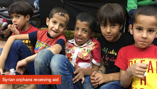 orphans receiving aid